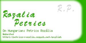 rozalia petrics business card
