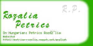 rozalia petrics business card